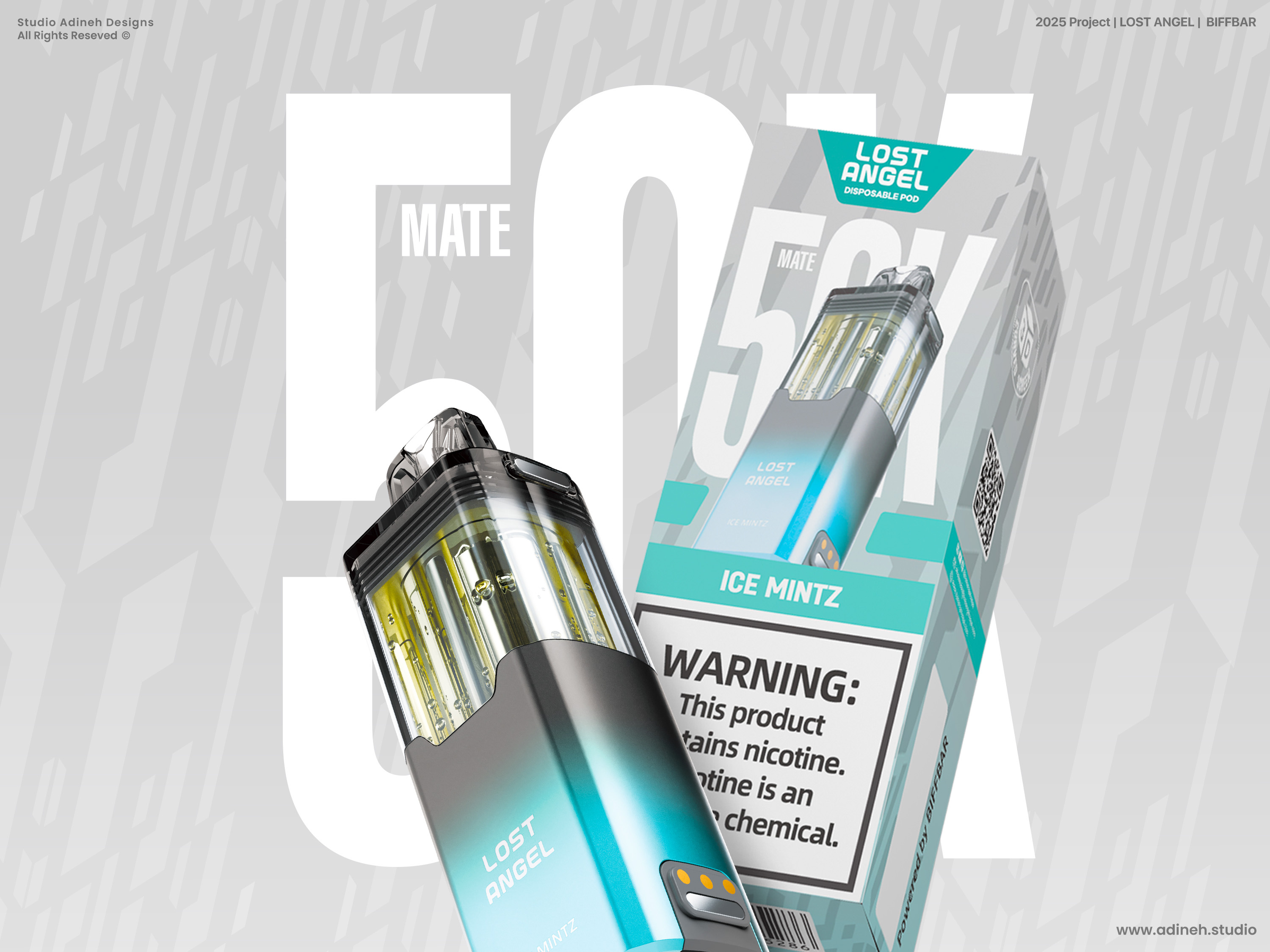 Example of Vape 3D Visual Poster & Packaging Design